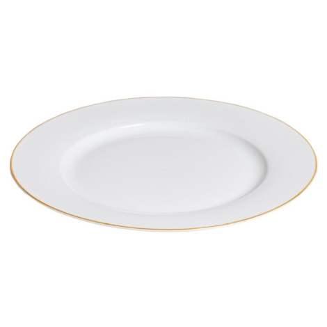 Jídelní sada talířů 18 ks bílá/zlatá