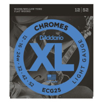 D'Addario ECG25 Chromes Flat Wound Light 12-52