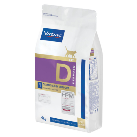 Virbac Veterinary HPM Cat Dermato D1 - 3 kg