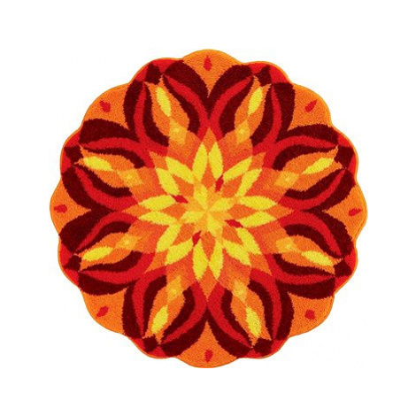 GRUND SEBEREALIZACE Mandala kruhová o 100 cm, oranžová