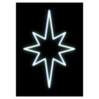 DecoLED LED světelný motiv hvězda, ledově bílá, 80x50cm EFD09S1