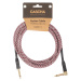 Cascha Professional Line Guitar Cable, Angled, Tweed Red, 3 m