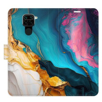 iSaprio Flip pouzdro Colourful Marble pro Xiaomi Redmi Note 9