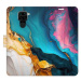 iSaprio Flip pouzdro Colourful Marble pro Xiaomi Redmi Note 9