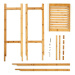 Blumfeldt Šatník, 5 háčků, 2 tyče na šaty, odkládací plocha, bambus