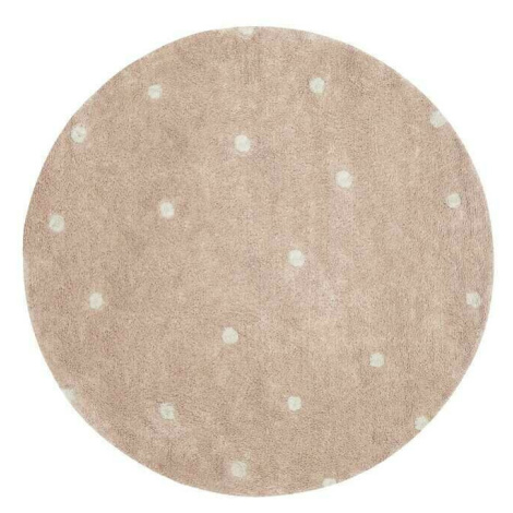 Lorena Canals, Kusový koberec Dot Rose kruh, 140x140, růžová, dětský pokoj