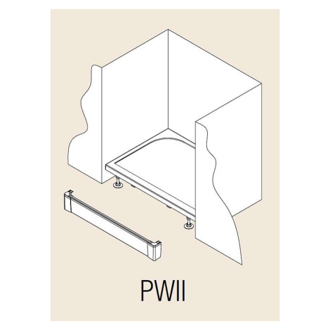 SanSwiss Marblemate - Hliníkový přední panel pro obdélníkovou nebo čtvercovou vaničku vaničku, I