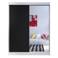 Šatní skříň CAMINO I šířka 150 cm - bílá/černá