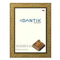 DANTIK rámeček 42 × 59,4, PRAHA zlatý plexi čiré