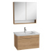 Koupelnová skříňka s umyvadlem a zrcadlem VitrA Mia 80x49x45cm zlatý dub mat