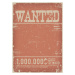 Ilustrace Wanted Poster On Red Grunge Background, bennyb, 30x40 cm