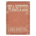 Ilustrace Wanted Poster On Red Grunge Background, bennyb, 30 × 40 cm