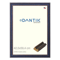 DANTIK rámeček 42 × 59,4, LYON modrý plexi čiré