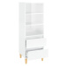 vidaXL Skříň highboard bílá s vysokým leskem 40 x 36 x 110 cm kompozit