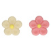FunCakes marcipánová dekorace - květiny - růžová/bílá - 12ks
