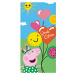 TipTrade Bavlněná froté osuška 70x140 cm - Prasátko Pepina Pepina s balónky