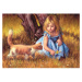 TREFL PUZZLE Obraz holčička s kočkou skládačka 48x34cm 500 dílků
