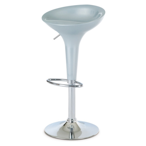 Barová židle NIPPON, stříbrná/plast chrom Autronic