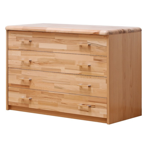 Komoda BMB Adriana dub průběžný Materiál: Dub průběžný, Moření: Bílý olej