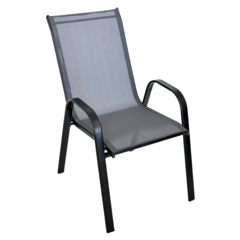 Rojaplast Zahradní křeslo SOFIE kovové - šedá textilie