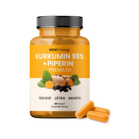 MOVit Kurkumin Extrakt 95 % + Piperin 60 kapslí