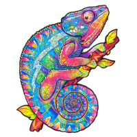 Dřevěné puzzle UNIDRAGON Iridescent Chameleon 202ks