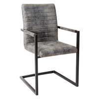 LuxD Designová konzolová židle Imperium, vintage šedá