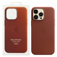 Kožené Pouzdro Apple iPhone 14 Pro Max MPPQ3ZM/A Umbre Hnědé Leather Case