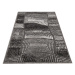 Moderní šedý koberec s abstraktním motivem Šířka: 120 cm | Délka: 170 cm