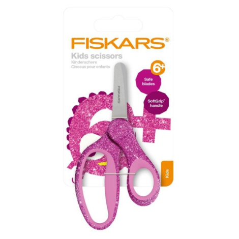 Fiskars Dětské nůžky se třpytkami - růžové 13 cm