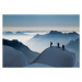 Fotografie Climbing team on a snowy ridge, Buena Vista Images, (40 x 26.7 cm)