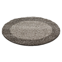 Ayyildiz koberce Kusový koberec Life Shaggy 1503 taupe kruh  - 160x160 (průměr) kruh cm