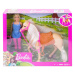 MATTEL Barbie žokejka jezdecký set s koněm a doplňky