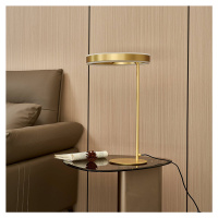 Lucande Stolní lampa Lucande LED Yekta, 3stupňová, mosazná barva