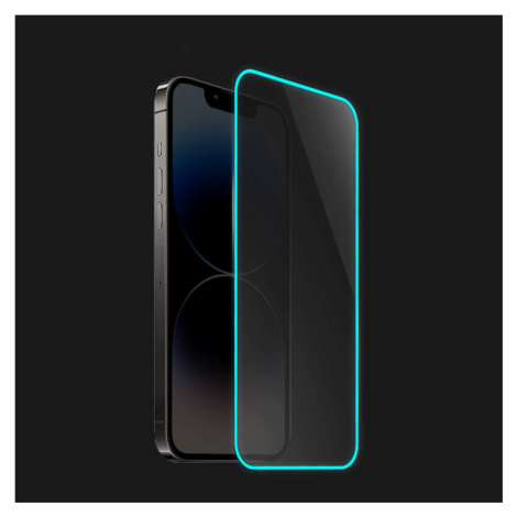 3x 3D Ochranné tvrzené sklo se svítícím rámečkem pro Apple iPhone 13 - Modrá - 2+1 zdarma