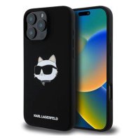 Karl Lagerfeld Liquid Silicone Choupette Head MagSafe Zadní Kryt pro iPhone 16 Pro Max Black