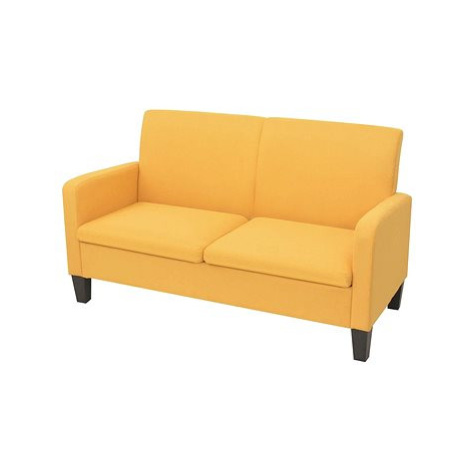 Sedačka 2místná sedačka 135 x 65 x 76 cm žlutá SHUMEE