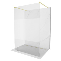 MEXEN/S Kioto samostatně stojící sprchová zástěna 110 x 200, transparent/dekor 8 mm, zlatál kart