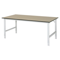 RAU Pracovní stůl, výškově přestavitelný, 760 - 1080 mm, deska z MDF, š x h 2000 x 1000 mm, svět