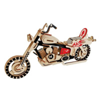 Woodcraft Dřevěné 3D puzzle Motorka HD I barevná