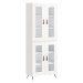 vidaXL Skříň highboard lesklá bílá 69,5 x 34 x 180 cm kompozitní dřevo