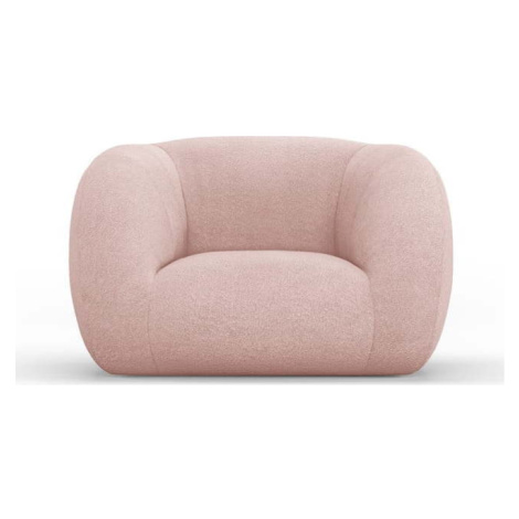 Světle růžové křeslo z textilie bouclé Essen – Cosmopolitan Design