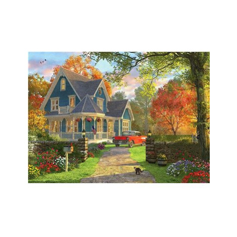 Puzzle Modrý venkovský dům 1000 dílků