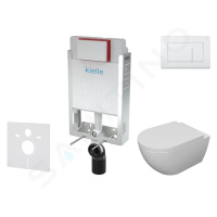 kielle 30505SZ15 - Set předstěnové instalace, klozetu se sedátkem softclose a tlačítka Gemini II