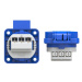 Zásuvka vestavná PCE 104-0B 230V IP54 s víčkem modrá