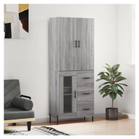 vidaXL Skříň highboard šedá sonoma 69,5 x 34 x 180 cm kompozitní dřevo