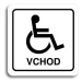 Accept Piktogram "vchod pro invalidy" (80 × 80 mm) (bílá tabulka - černý tisk)