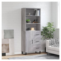 vidaXL Skříň highboard šedá sonoma 69,5 x 34 x 180 cm kompozitní dřevo