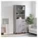 vidaXL Skříň highboard šedá sonoma 69,5 x 34 x 180 cm kompozitní dřevo