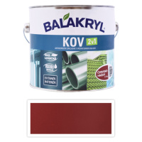BALAKRYL Kov 2v1 - vodou ředitelná antikorozní barva na kov 2,5 l Červenohnědá 0840